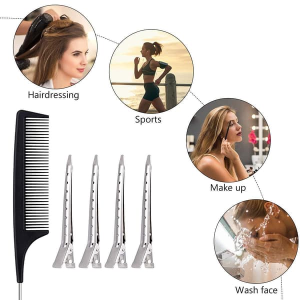 24 kpl hiuspidikettä ja 1 kampa hiuspidike kampaamo pidike