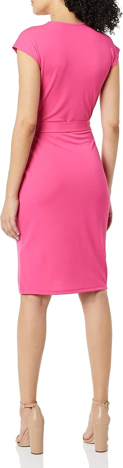 Kvinde Klassisk Cap Sleeve Wrap Kjole L