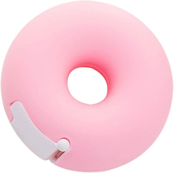 Tejpdispenser, Donutformad Tejpdispenser med 1 Tejp, Rosa