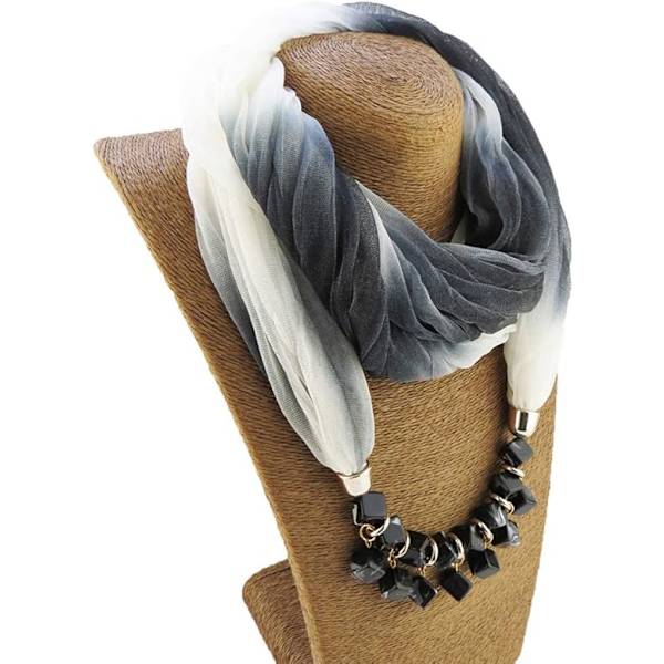 Sjal för kvinnor - Halsband - Chiffonsjal - Elegant solskydd - Med halsband - Smycken för sommar och höst