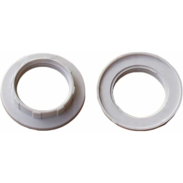 Ersättningsringar för E14-skärm - Triomphe Plast - 28mm - Vit 6-pack