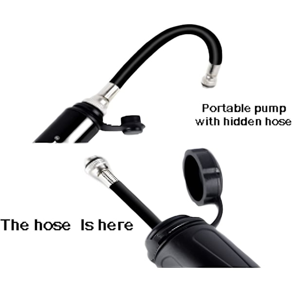 Mini bærbar cykelpumpe i aluminiumlegering med boldpumpe nål og rammeholder