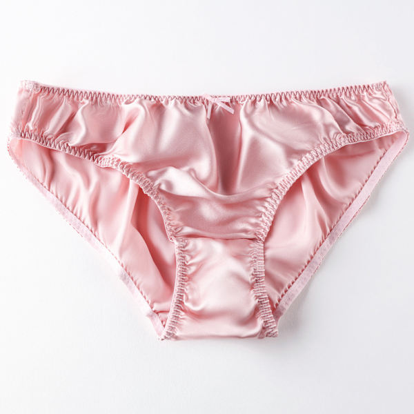 1 st rosa dam silke trosor sömlös satin kalsonger underkläder komfort andas