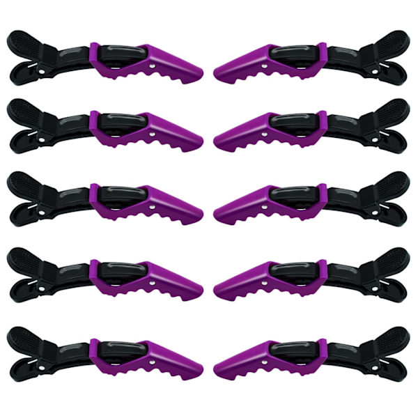 Hårklämmor Alligator Klämmor 10 Pack Salong Hårklämmor Plast Hårklämmor Gato