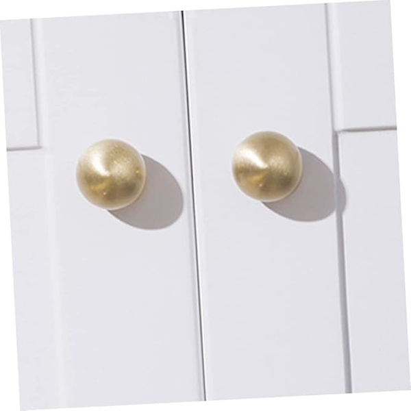 3 st knoppar i guld till köksluckor, dekorativa knoppar till skåp och lådor, runda handtag i mässing, knoppar till badrumsskåp