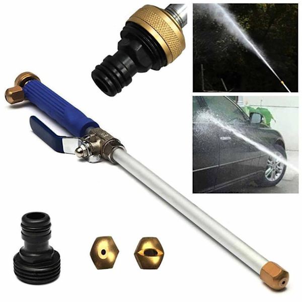 Jet Lance, korkeapainepesurin vesisuihku, sprinklerin puhdistustyökalu suihkutussuutin kukkien/kasvien/puutarhan/auton kasteluun (sininen)