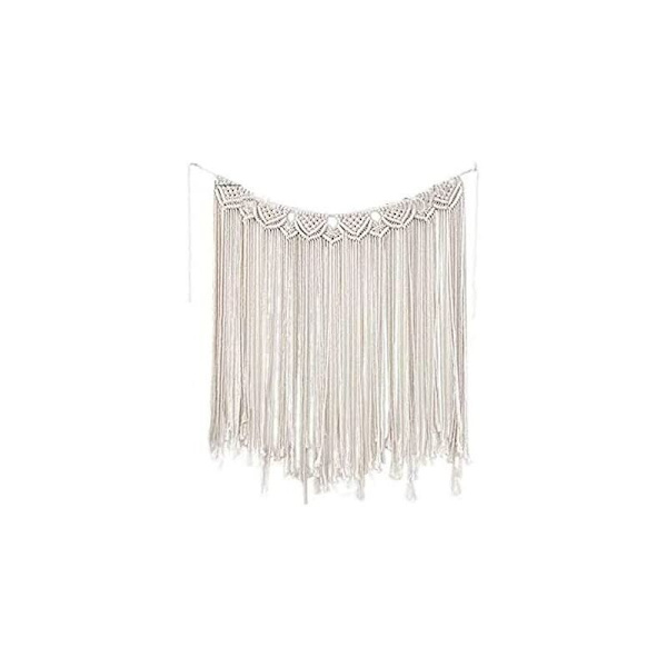 Flber Macrame Väggdekoration Bohemisk Bröllopshängare Bomull Handgjord Väggdekor 42\" x 35\"