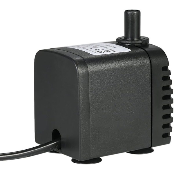 Nedsänkbar vattenpump, 600L/H 8W ultratyst akvarievattenpump med 4 sugkoppsfötter för fontäner fiskbehållare hydroponiska system