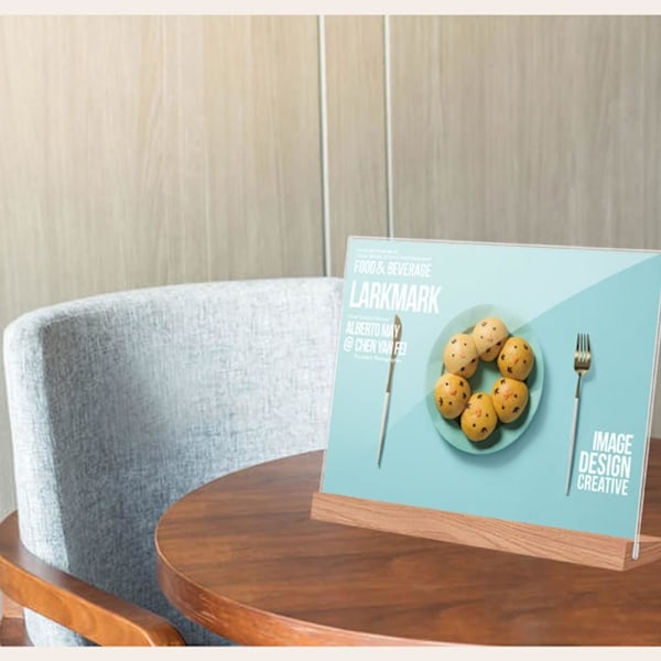 A4 Borddisplaystativ (3 stk) - Trebase - A4 Menyholder - Klar Akryl - A4 Plakatstativ, menyer, hotell, skole