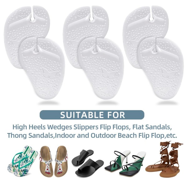 Förfots metatarsal dynor för tofflor, flip-flops, sandaler, klackar, herrskor