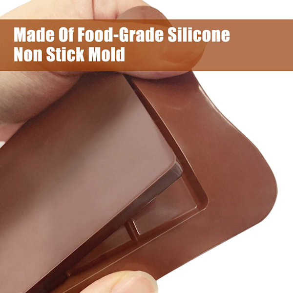 Bryt-isär choklad livsmedelskvalitet non-stick silikon choklad våffelformar