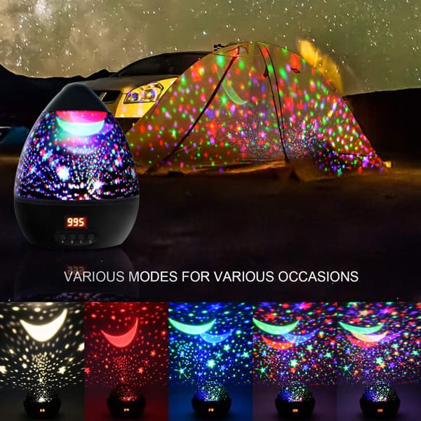 360° Rotation Projector Starry Sky 8 Bright Modes Projection Starry Night L