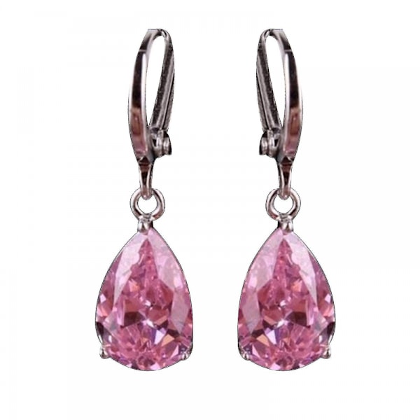 Dammode Färgglada Diamant Vattendroppe Örhängen Smycken