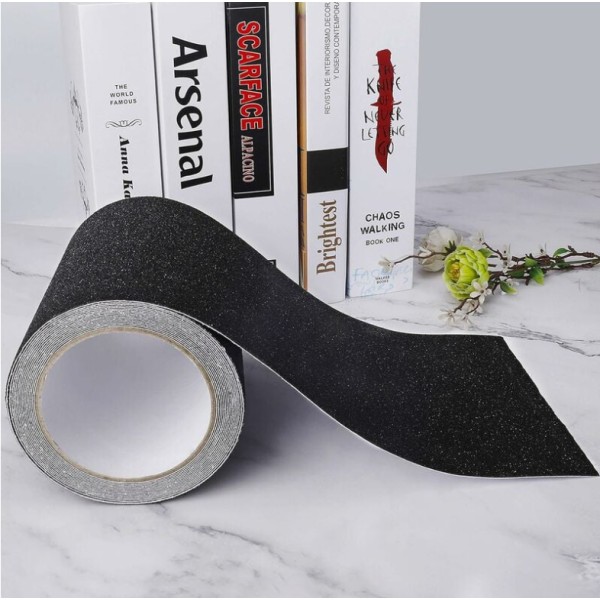 Antisliptape för trappor - Svart - Kan användas på stegar - Inomhus - 15 cm x 5 m