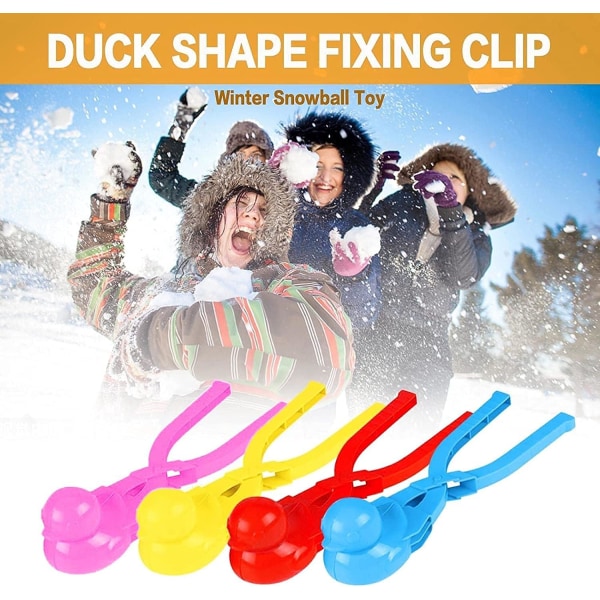 Snowball Maker Tool med handtag, Cartoon Duck Snowball Maker Clip Snow Ball