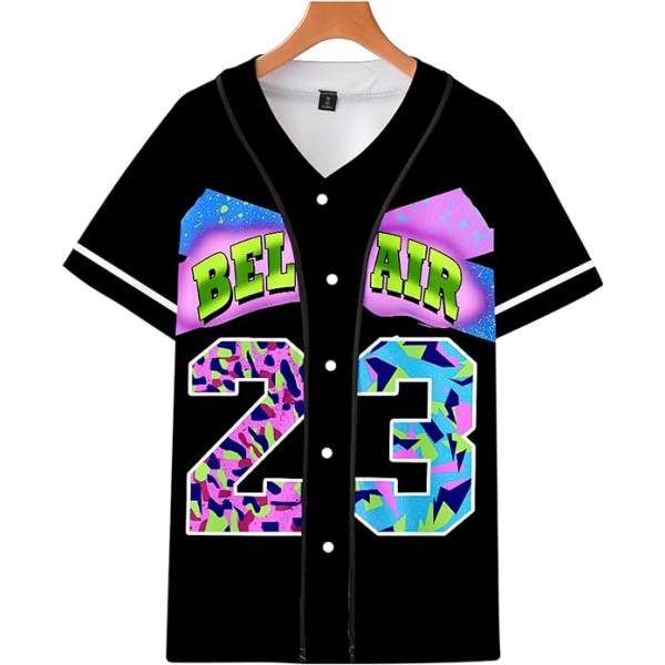 Unisex 23 baseballtrøje, 90'er temafest Hiphop-modebluser til fødsel