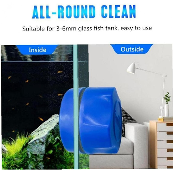 Akvariefisk Tank Magnetisk Rengøringsbørste Flydende Alger Skraber Kurve Glas