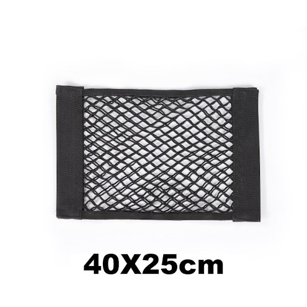 2 stk. bagagerumsnet, bilopbevaringsnet, dagligvarer, sort, 40*25cm