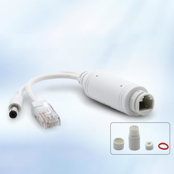 Aktiv 48v till 12v vattentät poe-splitter, Ieee 802.3af kompatibel 10/100mbp