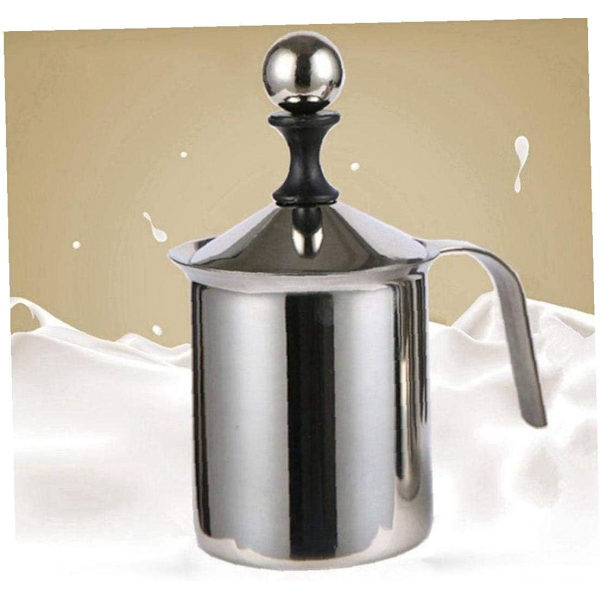 Kaffe Cappuccino Melkeskummer Dobbelt Mesh Latte Giftfri Rustfritt Stål Rører