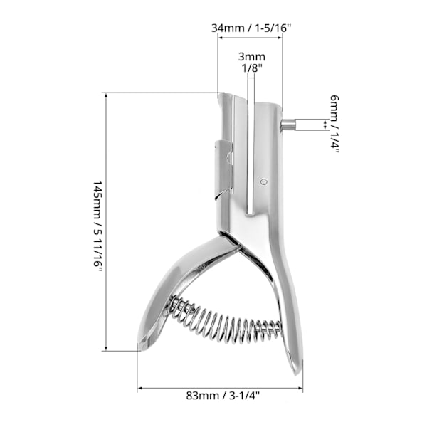 6mm Enkelt Hulstans - Robust Stans til Papir, Kort og PVC, med Stanskapacitet op til 2mm (20 Ark)