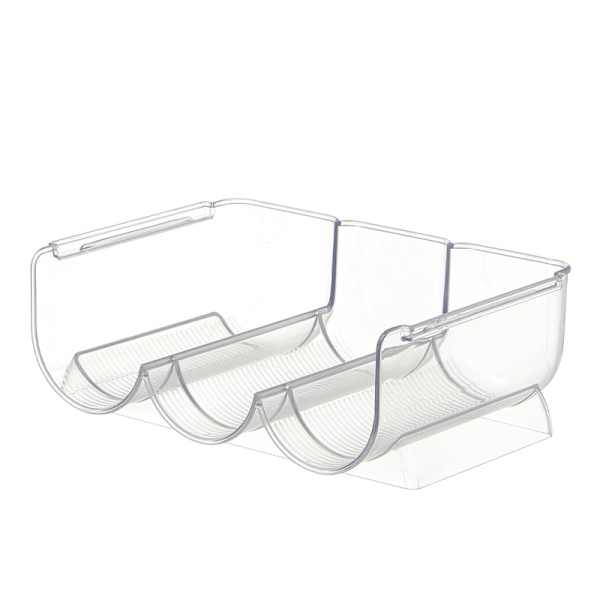 Vinstativ (sett med 2) - Plaststabelbart vinstativ for 6 flasker vin eller annen drikke - Moderne vinstativ for opptil 6 flasker totalt - Klart