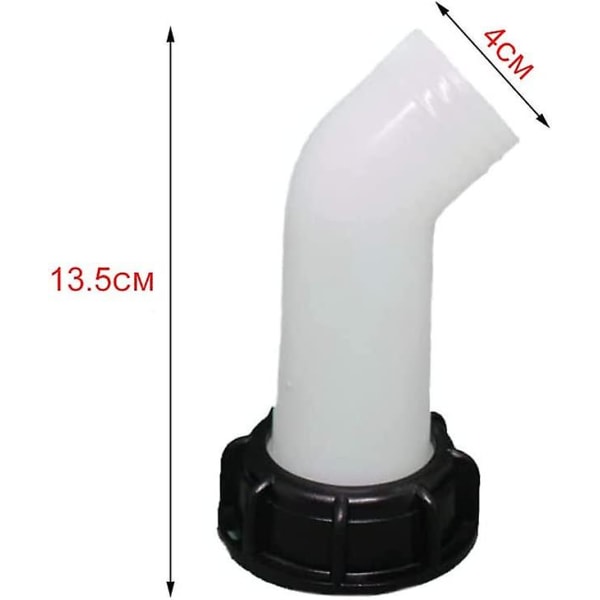 2 stk. vandtankadapter, vandtankventil, Ibc-afløbstankadapter 60 mm (hvid)