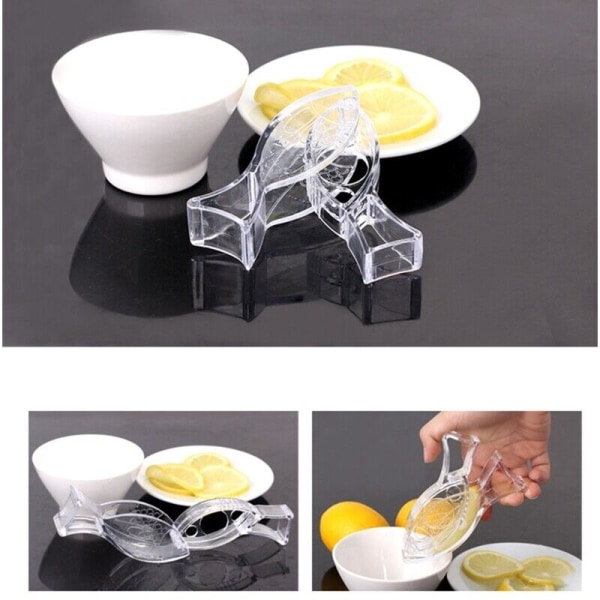 4 stk. Manuel Citruspresser, Transparent Akryl Citronpresser, Le