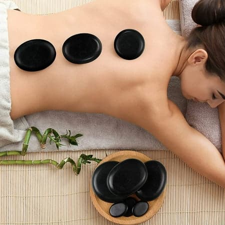 10 stk. Varme Massagesten Varme Sten Basalt Sten Sæt 3 Størrelse E