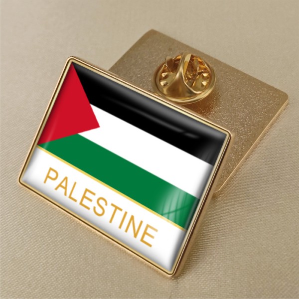 Palestina National Flag Pin Land Flag Metal Lapel Pin ,4 stk