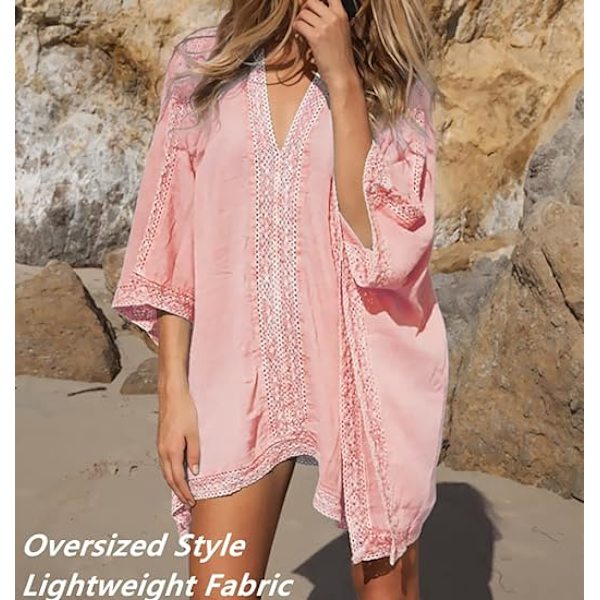 Womens Beach Badetøj Badetøj Bikini Badetøj Oversized Cover Up