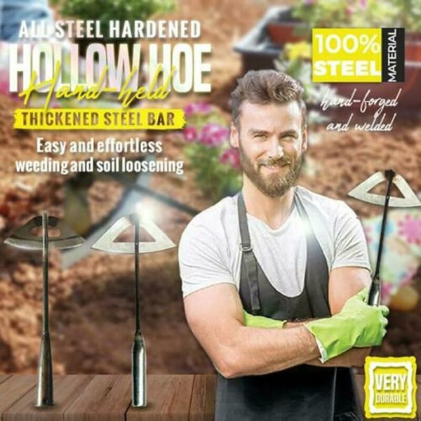 Hollow hoe entirely in hardened steel to loosen the soil - Gardening access