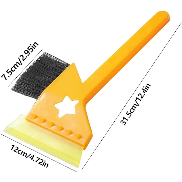Bilskraping for frontrute, snøbørste for bilvindu, vindu snøskrape, 12,4 tommers snøfjerningsspade for bil
