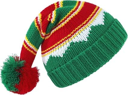 Amerikanske trender Santa Hat Julelue Vinter Varm Kabel