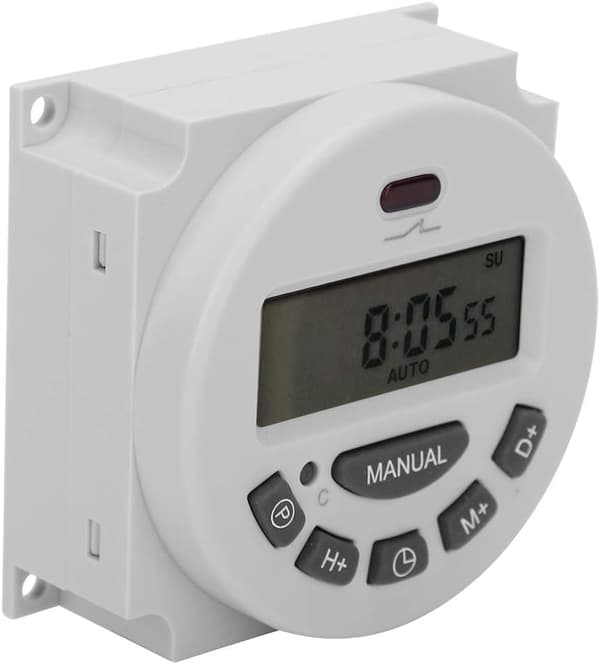 L701-12V Digital Programmerbar Tidskontrollbrytare LCD Elektronisk Timer Mikrodatorkomponent (6*6*3.2cm)