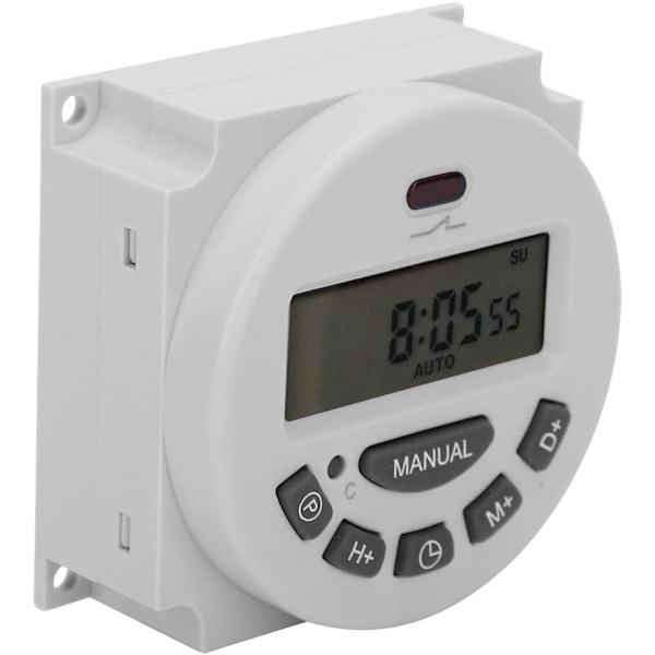 L701-12V Digital Programmerbar Tidskontrolswitch LCD Elektronisk Timer Mikrocomputer Congener (6*6*3.2cm)