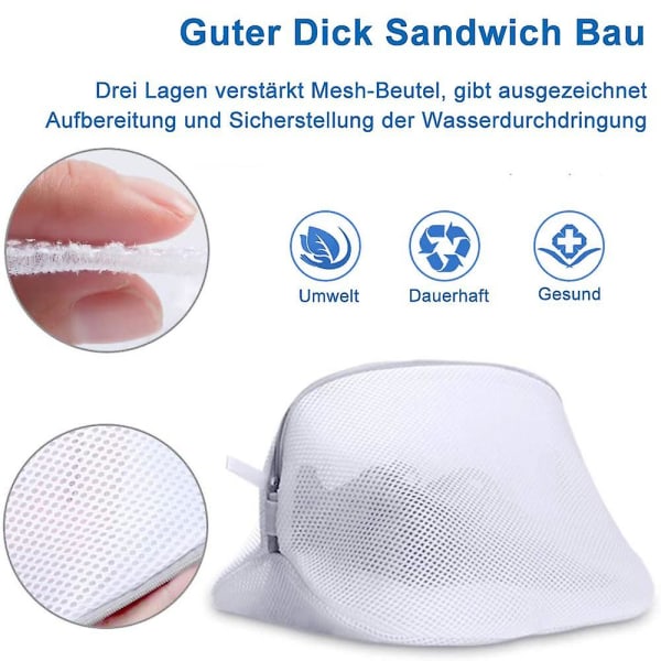 2 stk. Vaskeripose Vaskeripose til sko Sneakers Multi Protection Vaskeripose