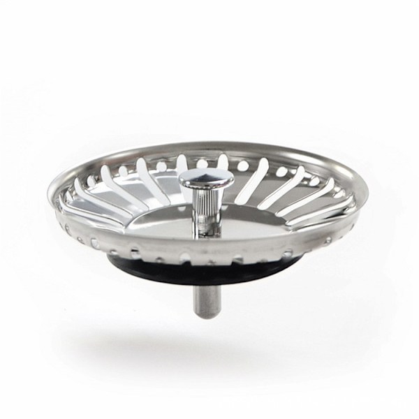 3 st rostfria korgar för diskbänksavlopp, krom, 8,4*4 cm