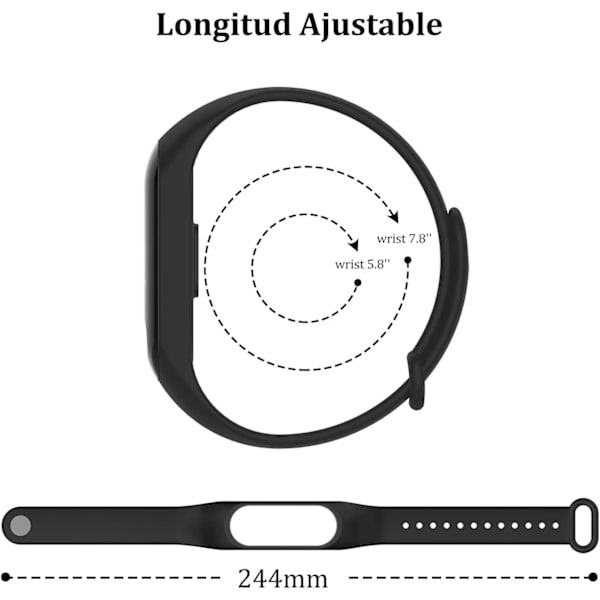 3 stk. Rem til håndled kompatibel med Xiaomi Mi Band 4/3, udskiftning af håndled