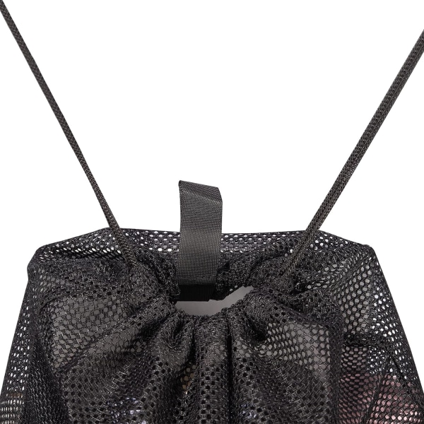 1 Pack Mesh Drawstring Bag, Mesh String Bag för Gym Tvätt Snäckor, Leksaker och Strandtillbehör, Svampplockningsväska