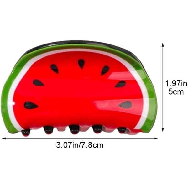Söt vattenmelonformad hårklämma Vackra halkfria hårspännen Hårklämma