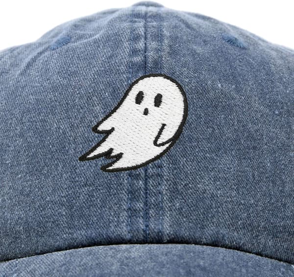 Ghost Broderi Pappa Hat Baseball Cap Söt Halloween