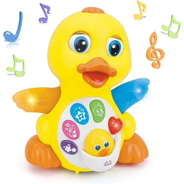Musical Duck Toy, Baby Førskole Pædagogisk læringslegetøj med musik og Lig