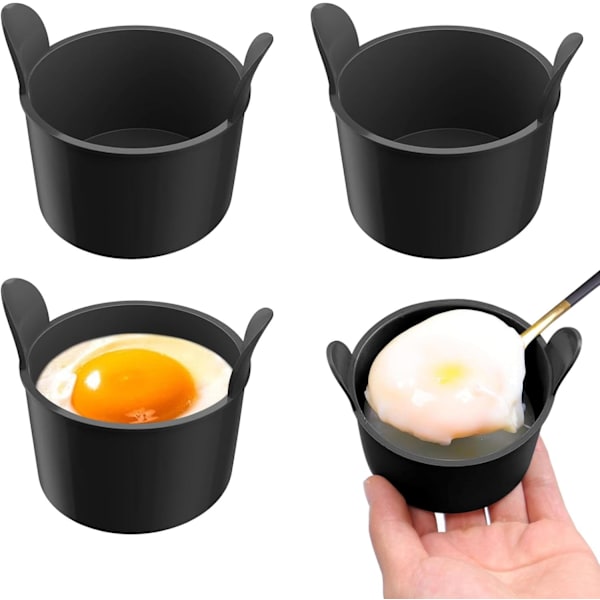 Muffinfodral Äggform Kokt Äggkopp | Silikon Äggform för Airfryer, Kokt Äggform, Äggkokare Insats för Pocherade Ägg & Ägg Benedict för Baki