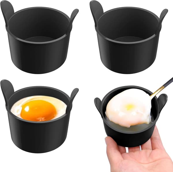 Muffinsformer Eggform Posjert Eggkopp | Silikon Eggform kompatibel med Airfryer, Kokt Eggform, Egg Posjeringsinnlegg kompatibel med Posjering av Egg & Eggs Benedict