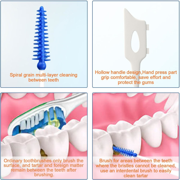200 st interdentalpinnar, dubbelanvändning tandtrådspinne, massage interdentalborste, tandtråd tandpetare tandtråd, bibehålla munhälsa