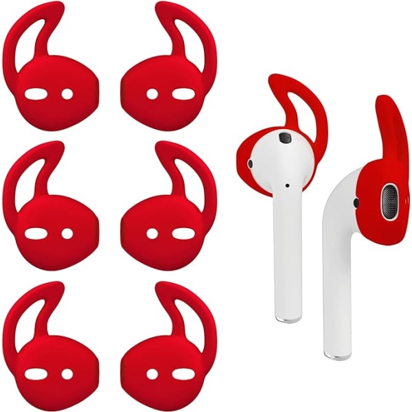 AirPods Ear Hooks, Secure-Fit Eargels Cover Tips, Silicone Wing Earbud Cove