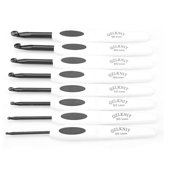 Set med 9 TPR-sticknålar med mjukt aluminiumhandtag, robust och moderiktig