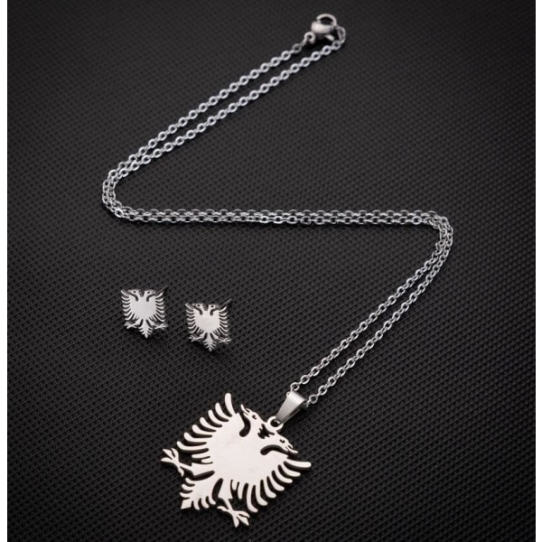 Albanska Eagle hänge halsband örhängen smycken etnisk stil