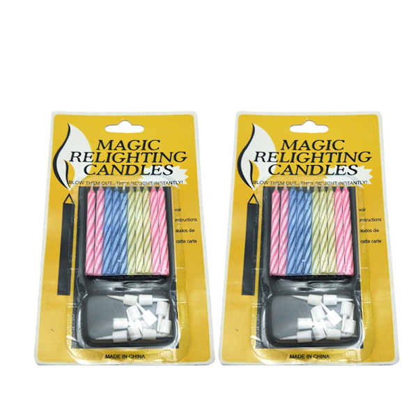 Lys - (10 pk) - Morsomme bursdagsfestdekorasjoner for kaker - Spøk